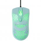 Q2 Wired USB Gaming Mice 1200/2400/4800DPI RGB Backlit 4 Buttons Ergonomic Design Lightweight Computer Mouse blue