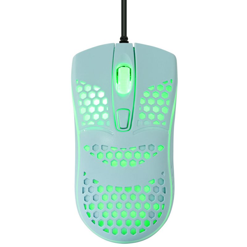 Q2 Wired USB Gaming Mice 1200/2400/4800DPI RGB Backlit 4 Buttons Ergonomic Design Lightweight Computer Mouse blue