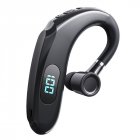 Q20 Business Bluetooth-compatible Headset Digital Display Ear-hook Headphones Stereo Noise Reduction Earphone black