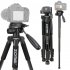 Q222 Pro Portable Camera Tripod Monopod Head for DSLR Camera Camcorder DV black