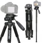 Q222 Pro Portable Camera Tripod Monopod Head for DSLR Camera Camcorder DV black