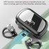 Q2s Wireless Bluetooth Headset Digital Display Ear mounted Binaural Waterproof Sports Earphones Black