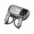 Q2s Wireless Bluetooth Headset Digital Display Ear mounted Binaural Waterproof Sports Earphones Black
