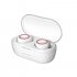 Q32 Wireless Earphone Bluetooth 5 0 Long Standby Sports Earbud 8D Bass Stereo Headset With 3500mAh Charging Box Power Bank W2 white pink circle