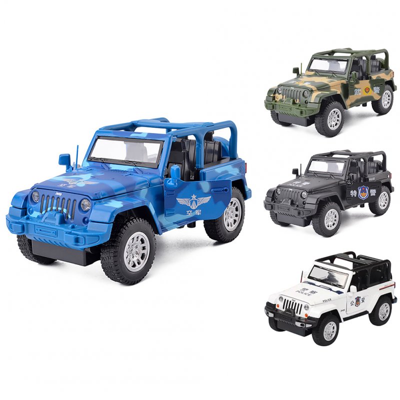 1:32 Simulation Alloy Car With Sound Light Simulation Pull-back Diecast Off-road Vehicle With Openable Door For Kids Gifts Collection 