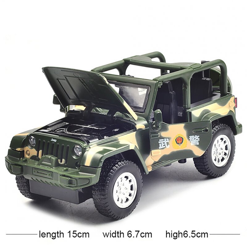 1:32 Simulation Alloy Car With Sound Light Simulation Pull-back Diecast Off-road Vehicle With Openable Door For Kids Gifts Collection 