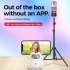 Q5 Auto Tracking Phone Holder 360 Degree Rotation Phone Camera Mount Rechargeable Phone Stand Stabilizer Holder Pink