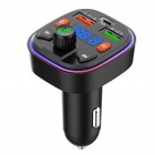 Q5 Car Radio Mp3 Audio Player Bluetooth Hands-free Fm Transmitter Multi-functional Fast Dual Usb Charger black