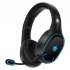 Q6S Gaming Headphones With Detachable Mic Lighting HIFI Triple Frequency Sound Headphones Wireless Wired Modes Folding Headband Over Ear Headsets For PC Tablet 