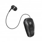 Q7 Wireless Convenient Bluetooth 4 1 Earphone Stereo Headset Voice Report In Ear Retractable Wire Business Neck Clip Design Black gray