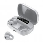 Q7 Wireless Earbuds Noise Canceling Open Ear Headset Earphones With Smart Power Display Charging Case Bone Conduction Earbuds For Smart Phone Tablet Computer Laptop PC White Chinese Version