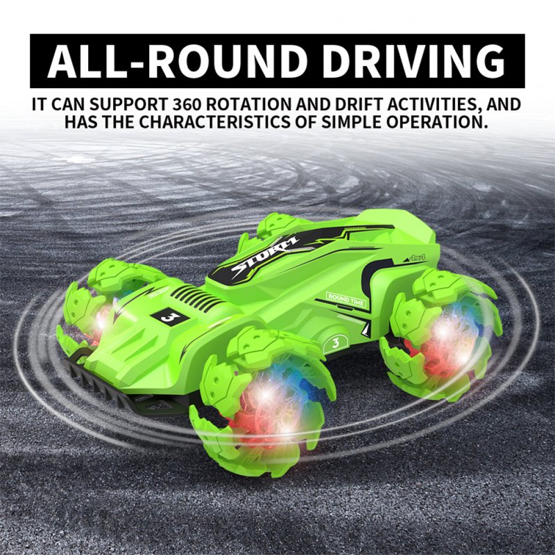 Jjrc 019 2.4g Stunt Drift Remote  Control  Car With Anti-collision Guardrails Outdoor High Speed 360-degree Rotation Children Toy Climbing Car 