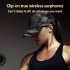 Q80 Tws Wireless Bluetooth 5 3 Headset Clip on Bone Conduction Waterproof Sports Earphones Black