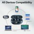 Q80 Tws Wireless Bluetooth 5 3 Headset Clip on Bone Conduction Waterproof Sports Earphones Black