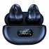 Q80 Wireless Ear Clip Open Ear Headphones Sports Earphones With Built in Mic Power Display Charging Case Earbuds black