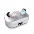 Q82 TWS Bluetooth 5 0 Earphones with LED Digital Display Charging Compartment Mobile Power Bank Travel Headset white