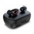 Q82 TWS Bluetooth 5 0 Earphones with LED Digital Display Charging Compartment Mobile Power Bank Travel Headset black