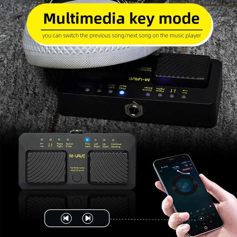 Wireless Music Page Turner Rechargeable Wireless Page Turner Foot Pedal Plastics Instrument Accessory For Guitar Piano Other Instruments 