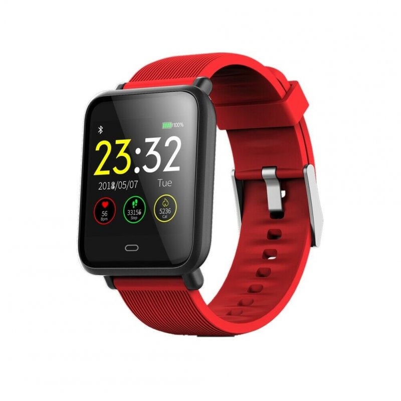 Q9 Smart Watch Blood Pressure Heart Rate Monitor Fitness Waterproof Bracelet red