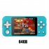 Q90 Handheld Game Console 3 0 Inch Screen Mini Retro Rechargeable Game Console with 2000 Classic Games Blue 64GB