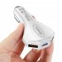 QC3 0 3 5A 2USB Type c Car Charger Constant Temperature Fast Charging Compatible For Ios Android Phone White