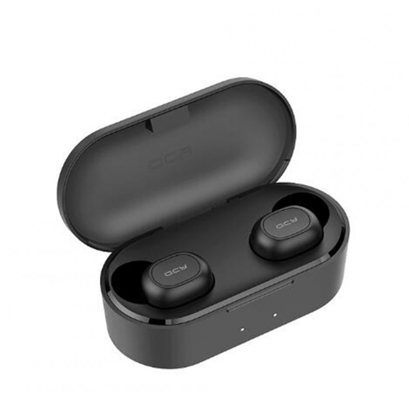 Original QCY QS2 TWS Bluetooth V5.0 Stereo Headphones 3D Wireless Sports Headphones with Dual Microphone black