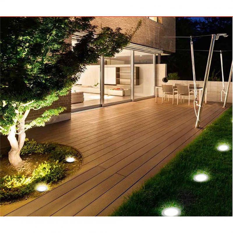 1pcs  /4pcs Stainless  Steel Solar 8leds Underground Light Bronze  Color Garden Lawn Light Garden Rainproof  