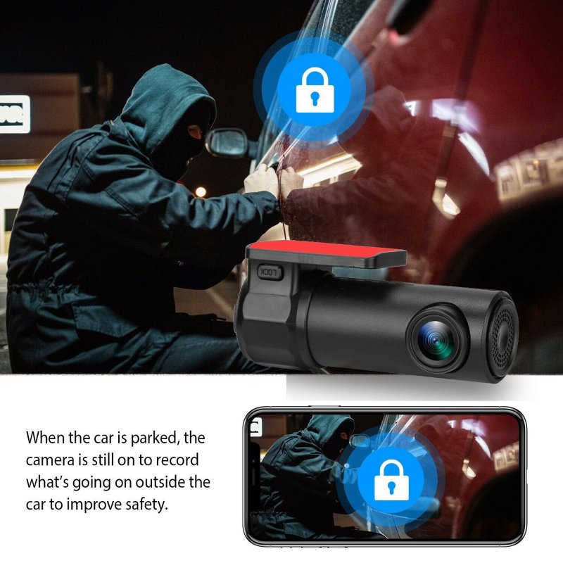 1080P HD Wireless Wifi Car Dvr Camera Dash Cam G-sensor Video Recorder 360 Degree Night Vision Driving Recorder 