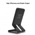 QI 10W Wireless Charger for Android iPhone Cellphone Fast and Safe Charging Vertical Stand Elegant Desk Charger black