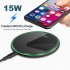 QI Wireless Charger for Apple Android 15W Fast Charging Technology Aluminum Alloy Mirror like Shiny Ultra thin Protable  white