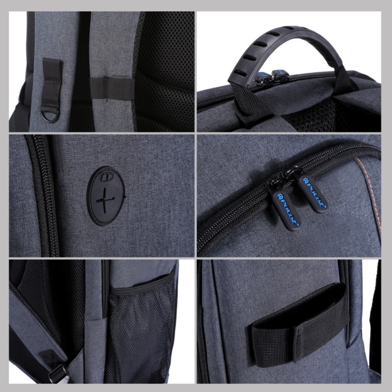 PULUZ Outdoor Portable Waterproof Scratch-proof Dual Shoulder Backpack Camera Bag Digital DSLR Photo Video Bag  