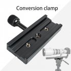 QR 120 Clamp Adapter for Quick Release Plate 1 4in 3 8in  black