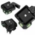 QR 40 Compact Universal Quick Release Adapter Assembly Platform QR Plate Mount Base black