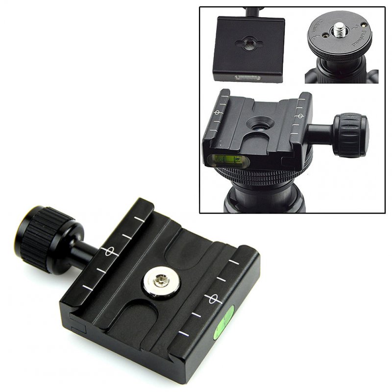QR-50 Quick Release Plate Clamp Mount Adapter Tripod for Benro Arca Swiss black