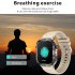 QX11 1 96 Inch Smart Watch Sleeping Heart Rate Blood Oxygen Blood Pressure Monitor Waterproof Fitness Watch Cream Color