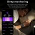 QX11 1 96 Inch Smart Watch Sleeping Heart Rate Blood Oxygen Blood Pressure Monitor Waterproof Fitness Watch Cream Color
