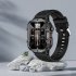 QX11 1 96 Inch Smart Watch Sleeping Heart Rate Blood Oxygen Blood Pressure Monitor Waterproof Fitness Watch Cream Color