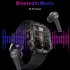 QX11 1 96 Inch Smart Watch Sleeping Heart Rate Blood Oxygen Blood Pressure Monitor Waterproof Fitness Watch Cream Color