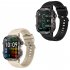 QX11 1 96 Inch Smart Watch Sleeping Heart Rate Blood Oxygen Blood Pressure Monitor Waterproof Fitness Watch Cream Color