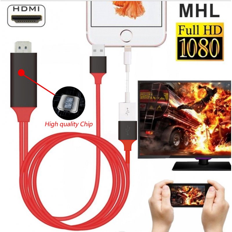 Phone to TV 1080P Universal HDMI HDTV AV Adapter Cable For iOS Android Mobile Phone 
