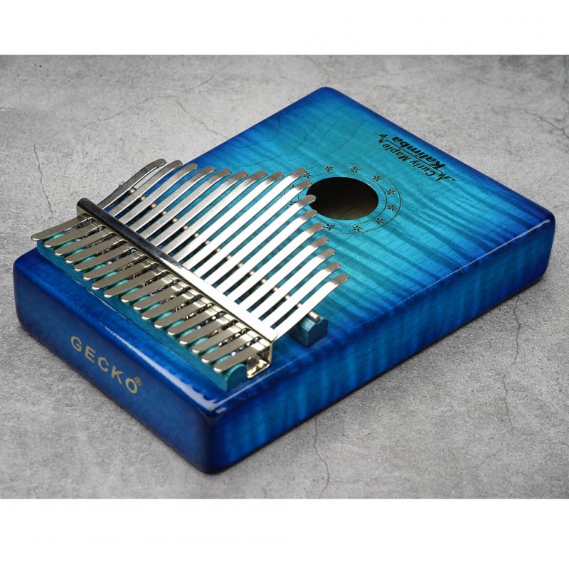 17 Key Wooden Thumb Piano Kalimba with EQ Tiger Pattern Maple Music Instrument Toy Gift 