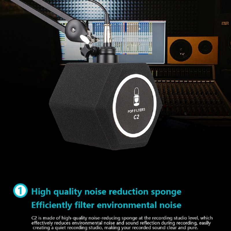Microphone Wind Screen Shield Noise Reduction Microphone Soundproof Cover For Ktv Recording Live 