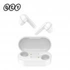 Qcy T3 Tws Fingerprint Touch Wireless Headphones Bluetooth compatible V5 0 3d Stereo Dual mic Noise Cancelling Earphones White