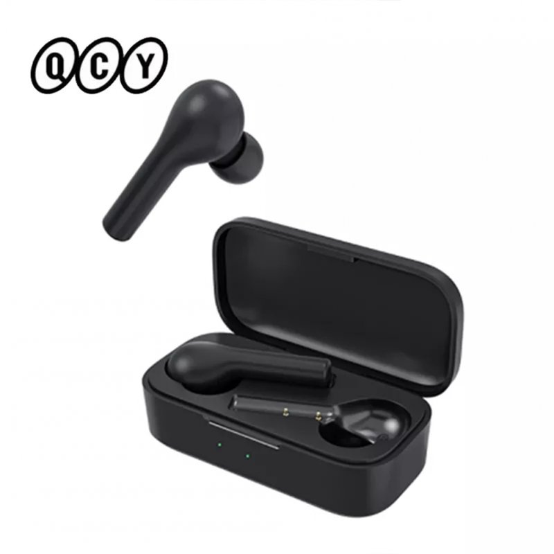 Qcy T5 Wireless Bluetooth-compatible Headphones V5 Touch Control Earphones Stereo Hd Talking 380mah Battery Black
