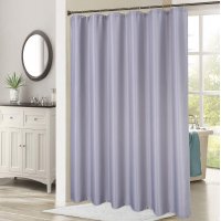 US HAPERLARE Polyester Waffle Weave Textured Grommet Top Shower Curtain Bathroom Decorations Thicken Strengthen Waterproof Fabric Bath Curtain