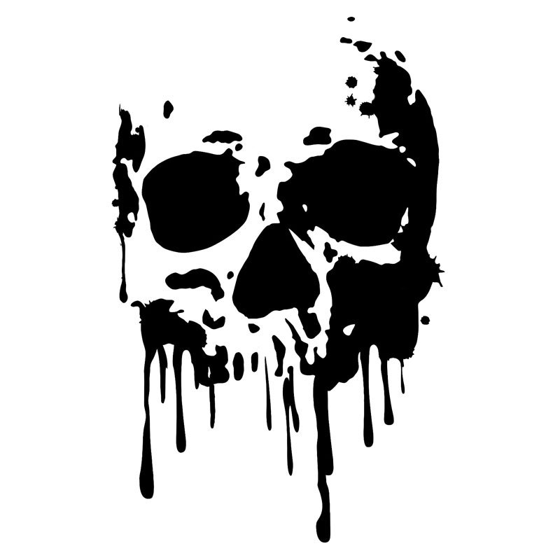 Fashion Car Body DIY Waterproof Bloody Skulls Stylish Decal Stickers Set 