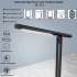 Qi 4 in 1 Wireless Charger Foldable Detachable Led Table Lamp 15W Fast Charge Charger for Phone Watch Earphone Black