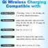 Qi Wireless  Fast  Charger 3 in 1 Multi function Charging Stand Base For Samsung Iphone Lg Android Black