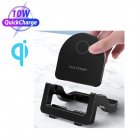 Qi Wireless  Fast  Charger 3-in-1 Multi-function Charging Stand Base For Samsung Iphone Lg Android Black