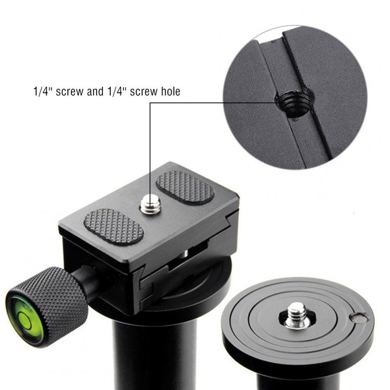 1/4 Quick Release QR Plate Clamp Adapter Mount for Camera Tripod Ball Head 